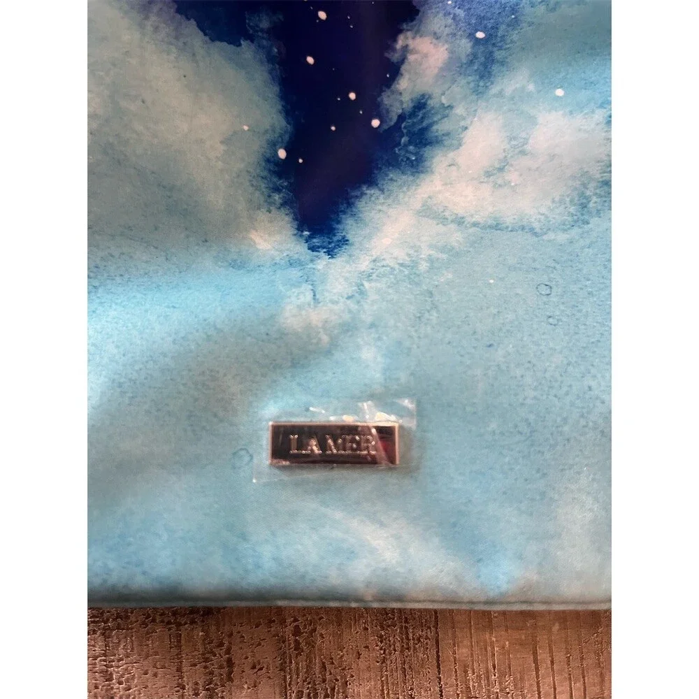 La Mer Starry Sky Cosmetic Pouch Makeup Bag Blue Galaxy Limited Edition